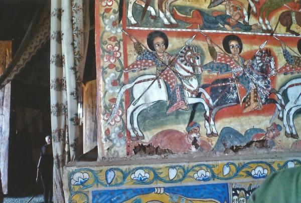 Freske na zidovima crkava na Jezeru Tana izrađene prirodnim bojama