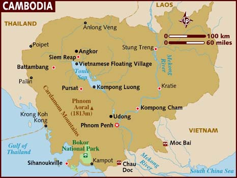 Mapa Kambođe